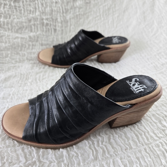 Sofft Black Leather Mules - Picture 3 of 10